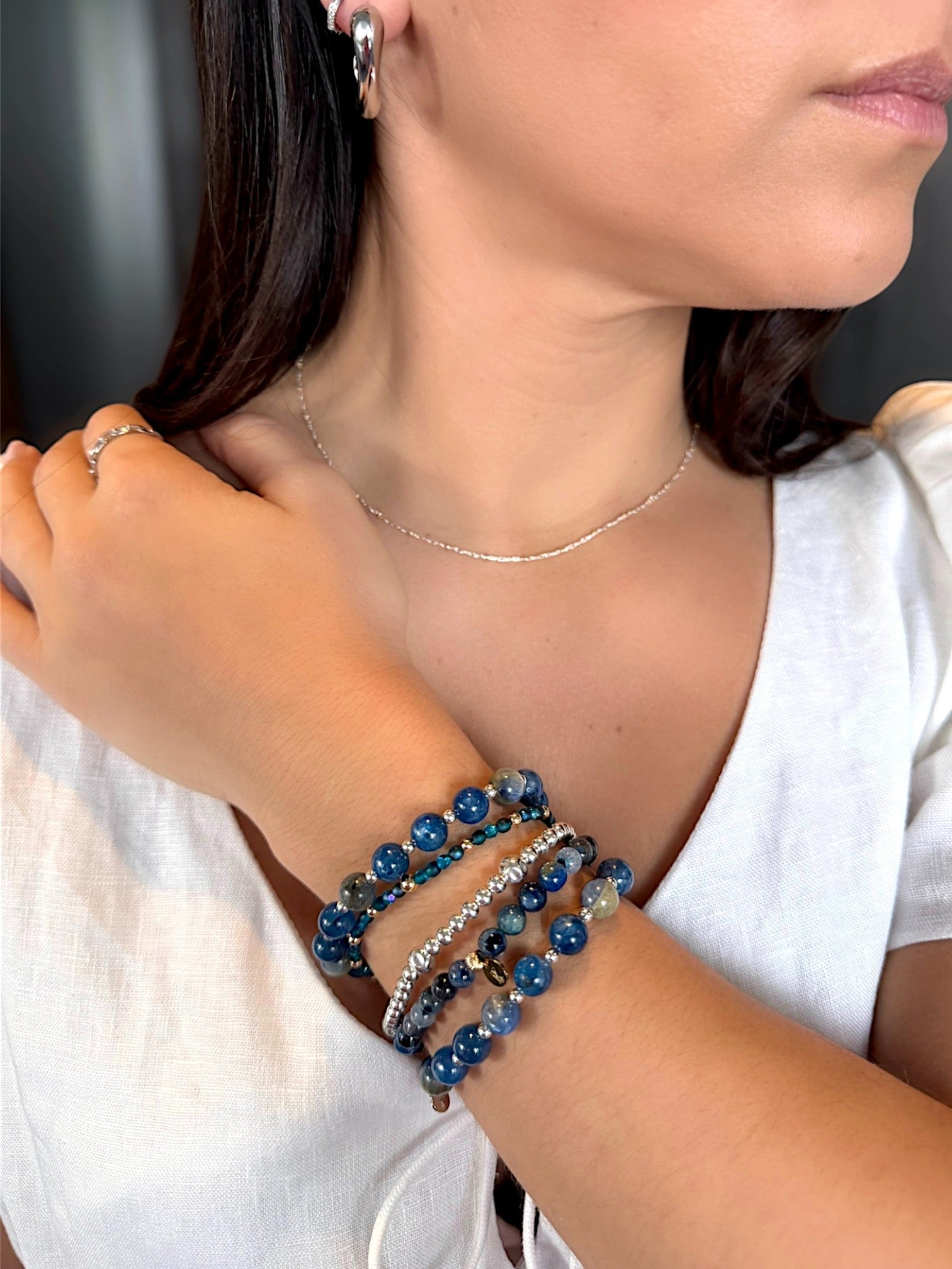 beaded bracelets on elastic cording