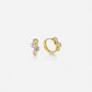 BUBBLES gold CZ huggies