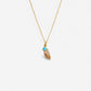 FEATHERED gold chain necklace