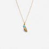 FEATHERED gold chain necklace