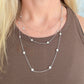 KAYLA silver or gold long CZ necklace