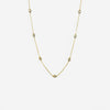 KAYLA silver or gold long CZ necklace