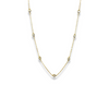 KAYLA silver or gold long CZ necklace