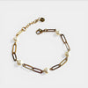 GLASS PEARL linked bracelet