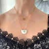 MOONSTONE & topaz necklace