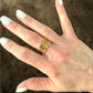 CHANNELED CZ stacking ring