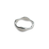 LEA silver wave stacking ring
