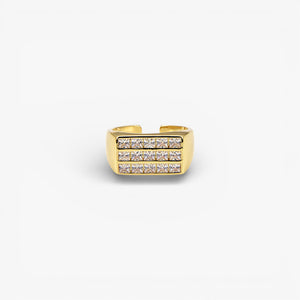 LEXIE signet cuff ring