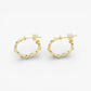 AUDREY cz studded hoops