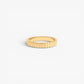 CHANNELED gold steel ring