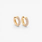 BLINGED OUT gold CZ huggies
