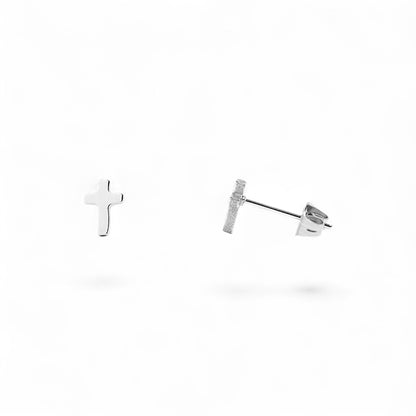 TINY CROSS studs