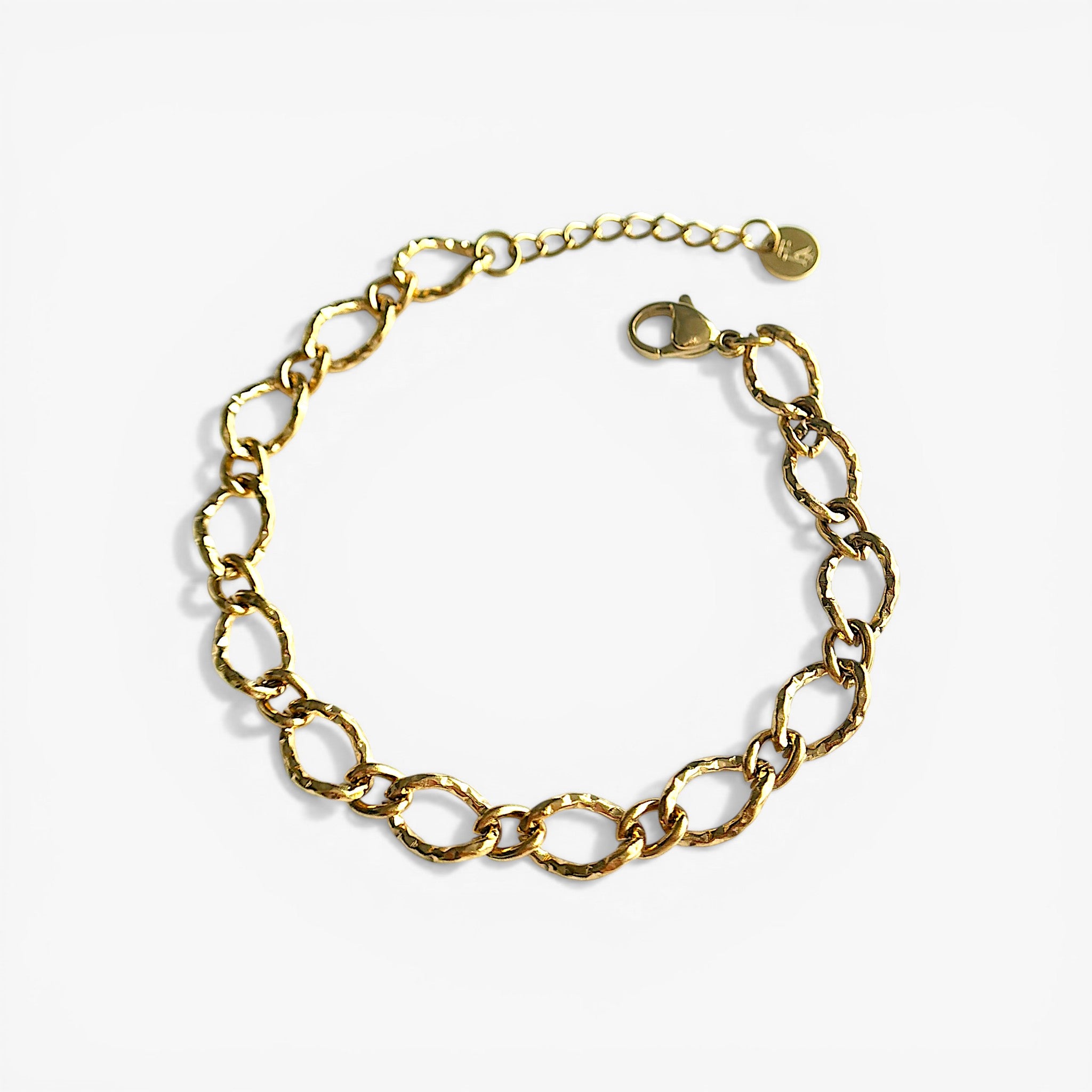 SAM hammered chain bracelet – Kristine T. Collections