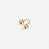 DOUBLE UP gold ball cuff ring