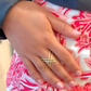 CRISS CROSS pave cuff ring