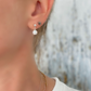 WHITE OPAL drop studs