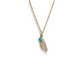 FEATHERED gold chain necklace