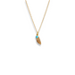 FEATHERED gold chain necklace