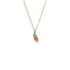 FEATHERED gold chain necklace
