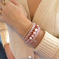 PINK CHAMPAGNE beaded bracelet