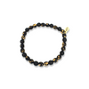 POWER BEADS- black and gold flecked beads